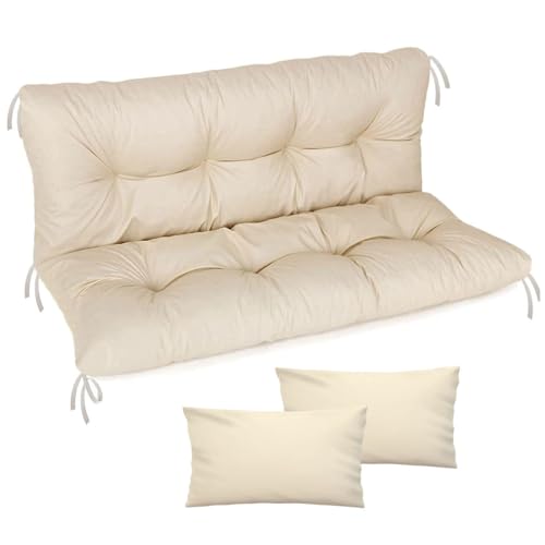 Ferocity Coussin imperméable pour balancelle de Jardin, Matelas 100x50x50 pour Meubles en Palette, Grand Confort Coussins avec Dossier, Meubles de Jardin,...