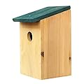 Wooden Nesting Box Traditional Wild Birds Nest House for Outdoor Garden Patio Eco Friendly bird bedroom | 11 x 12 x 21 cm (Wooden) (Pack of 1)