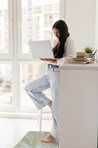 FindMyDuck Marmor-Beige Anti-Ermüdungs-Küchenmatten, rutschfest, Schaumstoffboden, wasserdicht, gepolstert, Komfort… - Image 6
