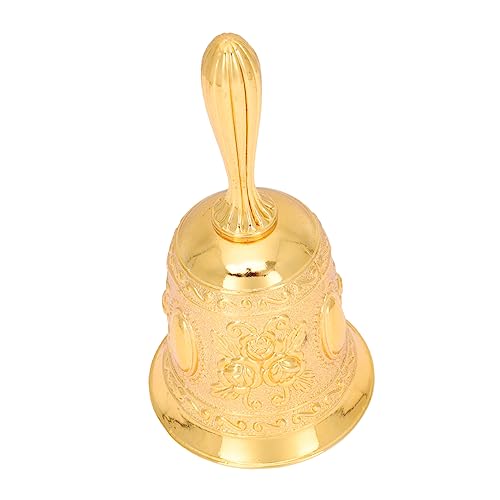 FUNOMOCYA Campana Tavolo Metallo Vintage per Ristoranti e Cucine Campana Servizio per Bar e Ricezione Design Leggero e Portatile Suono Nitido e Forte per Segnalare Pranzi e Cene