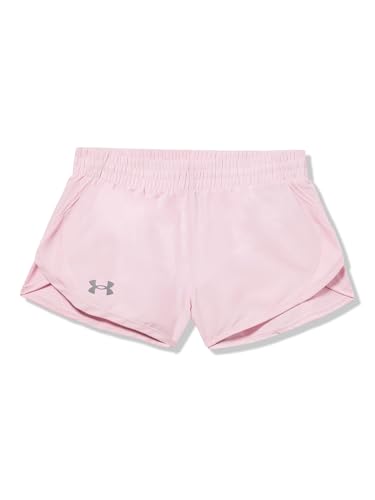 Under Armour Girls Fly by Shorts, (647) Prime Pink / / White, Medium