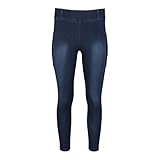Equine Couture Ladies Denim Full Seat Silicon Tights with Phone Pocket-Denim-L