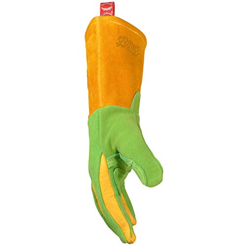 Caiman Premium Wasabi Green Split Deerskin Mig/Stick Welder's Glove With Flame Resistant Foam/Fleece Insulation, Kevlar, Kontour Design, Green, X-Large (1816-6) #TOP2