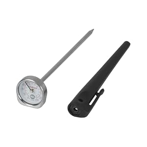 GoodCook Everyday Digital Instant Read Thermometer, LCD Display, Stainless Steel Probe, Recalibratable, Includes Protective Pocket Sleeve