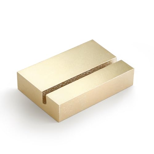 Support papier cartonné en bois doré pour ranger le bureau