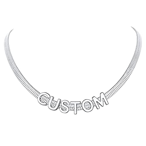 FindChic-Stunning-Choker-Herringbone-Chains-for-Women-Stainless-Steel-18K-GoldRose-Gold-Plated-Snake-Chain-Necklaces-3MM5MM-Width-125inch-15inch-Adjustable-with-Jewelry-Box