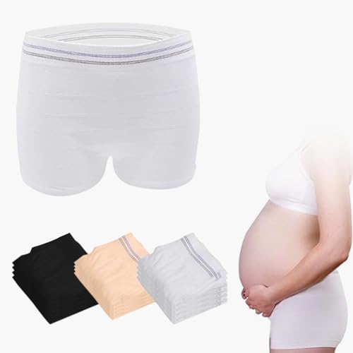 Image of HANSILK Mesh Postpartum Underwear 12 Pack High Waist Reusable Post Bay C-Section Recovery Maternity Panties for Women Washable Mesh Panties (M)