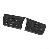 Interruptor de control de volumen de crucero para volante, plástico negro, 9 pines + 9 pines con controles de volumen de audio de crucero, compatible con Rogue