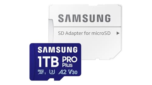 Image of Samsung 1TB PRO Plus Micro SD Memory Card /w Adapter, UHS-1 SDR104, Class 10, Grade 3 (U3), Read /Write Up to 180MB /s /130MB /s, 10 Years Limited Warranty (MB-MD1T0SA /APC)