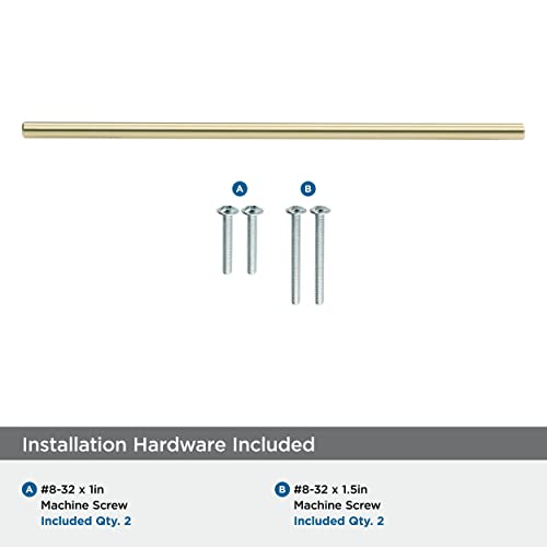 Image of Amerock 10-1 /16 inch Bar Pulls Champagne Bronze Drawer Pull | 10-1 /16 inch (256mm) Center-to-Center Mounting Distance and 13-1 /4 inch Overall Length, Durable Carbon Steel Cabinet Hardware