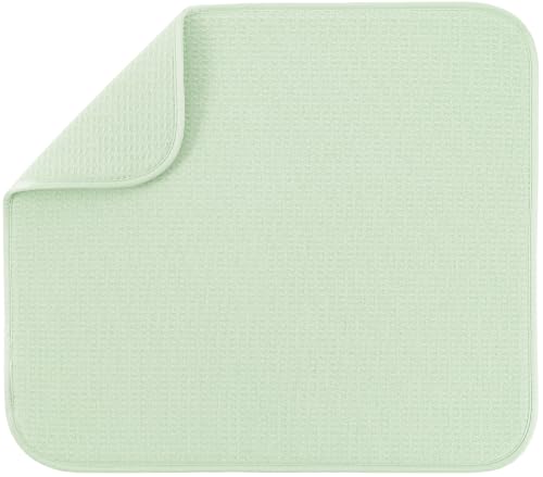 Image of S&T INC. Dish Drying Mat, 16 inch x 18 inch, Large, Mint Green