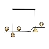 Genérico Lámpara de techo, Lámpara colgante Sputnik de 5 luces con forma frijol mágico, lámpara globo, techo for sala estar, restaurante, cocina, base isla(D)