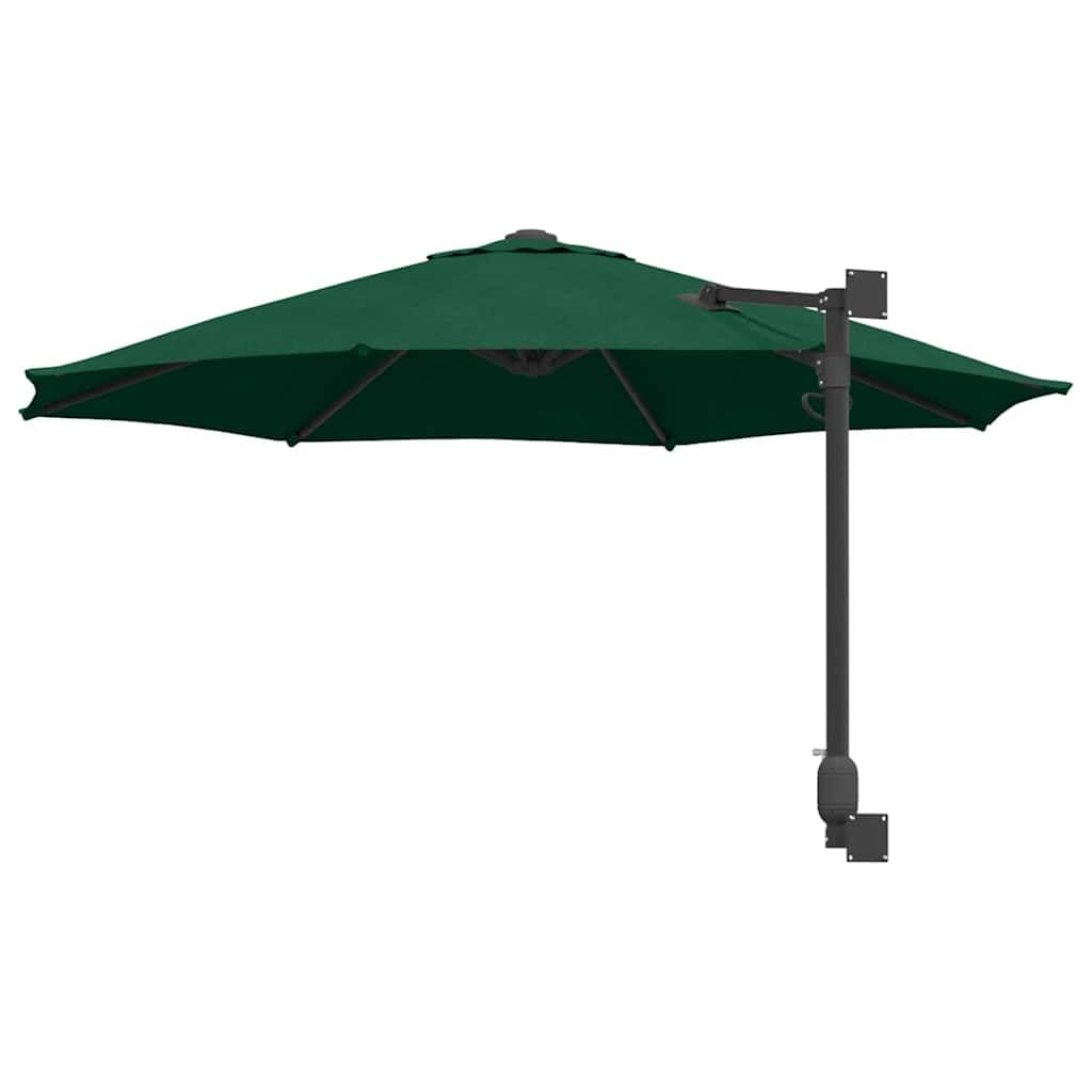 SYDE Zielony parasol ogrodowy 248 x 248 x 148 cm poliester i stal