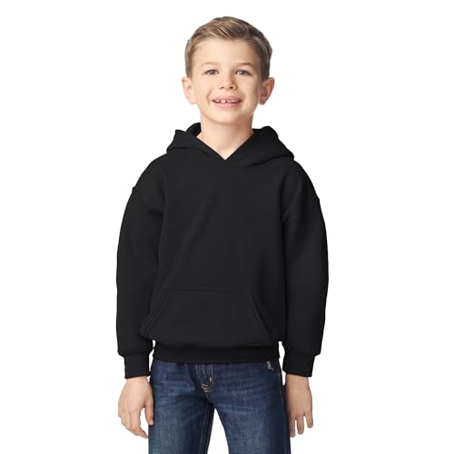 Gildan Youth, Little kid Hoodie Sweatshirt, Style G18500B, Black,...