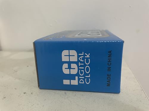 Hiseeyo Upgraded Digital Alarm Clock, 4.3 Inch LED Display with Temperature, Larger Lound Light Control, Portable Snooze Calendar, Brightness with Battery-Operated Alarm Clock, Bedside Table (White)