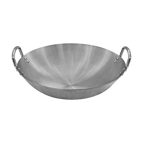 Wok de acero inoxidable de 14 pulgadas miniatura 3