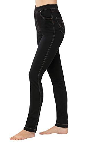 PajamaJeans Small Skinny Womens Stretch Soft-High Waist Jeggings, Clearwater Blue Jeans3