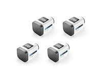 Bosch Smart Home Heizkörperthermostat II [+M], smartes Thermostat, Flexible Nutzung im Bosch Smart Home System oder in herstellerübergreifend in Matter, anthrazit Systemen (Packung mit 4) – Ansicht 1