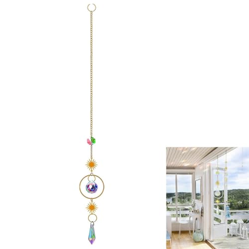 Attrape-Soleil en Cristal, Suncatcher Pendentif Soleil pour Décoration, Prismes pour Fenêtre Maison Jardin Fête Mariage