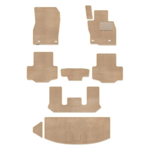 Hotfield マツダ 互換品 新型 CX-80 CX80 KL系 フロアマット+トランクマット ラゲッジマット 6人-2列目コンソール有 Profoundベージュ