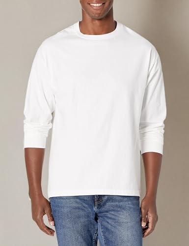 Image of Hanes Men's Beefy Long Sleeve Shirt, 1 or 2 Pack