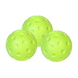 Pickleballs für den Innenbereich, 3 x PU-Schaum-Trainingsbälle, 74 mm, weich, hohl, Pickleball, Sportzubehör zum Aufwärmen, für Übungen, drinnen und draußen, Höfe, Rasen, Fitnessstudios, Terrassen