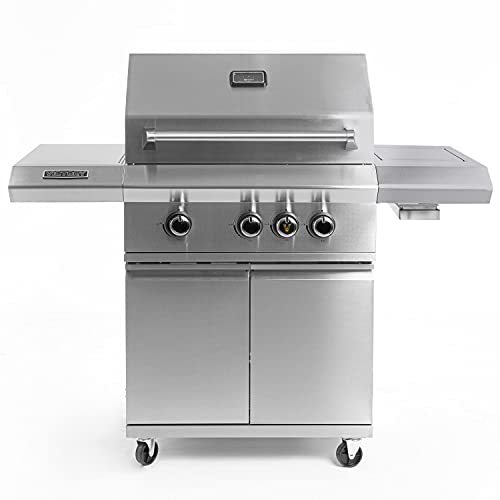 Victory 3-Burner Propane Gas Grill with Infrared Side Burner - BBQ-VCT3BSB-LP