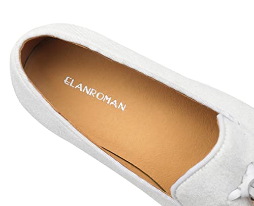 ELANROMAN Men's Loafers Tassels Penny Slip-On Luxury Wedding Shoes4
