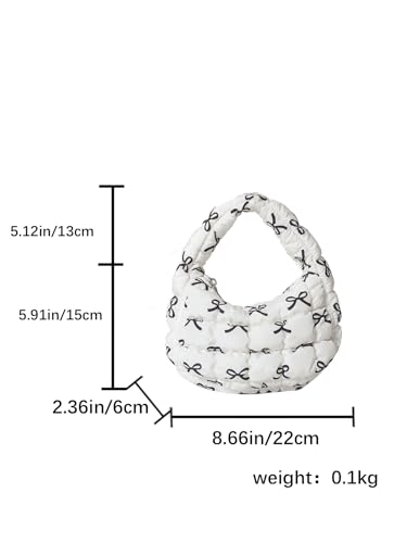 Image of Quilted MINI Handbag and Purses Women Puffer Nylon Hobo Cotton Padded Purse Work Travel Lightweight
