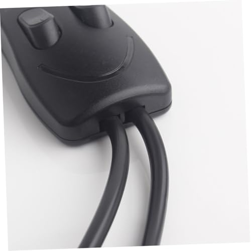 Adaptador de clips para cables duradero con interruptores dúplex y cable flexible negro 7