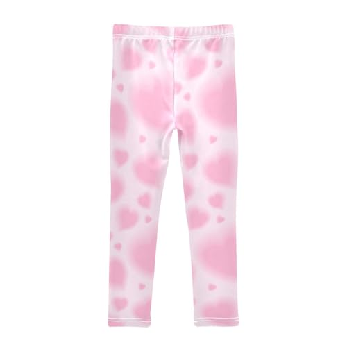 Romantic Heart Girls Leggings,Workout Leggings for Girls Toddler Athletic Leggings Size for 3-10T2