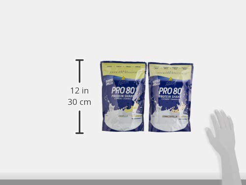 Inkospor Active Proteinshake Pro 80 Beutel 2er Mix Pack (2 x 500 g) Vanille/Stracciatella, 1er Pack (1 x 1 kg)
