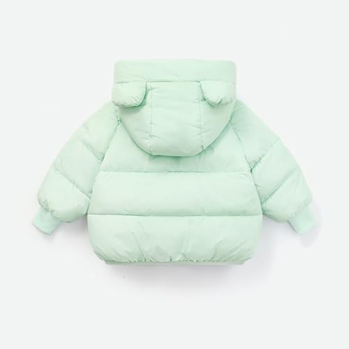 Toddler Zip up Hooded Down Jackets Plain Thick Warm Winter Outwear Puffer Coats Baby Boys Lightweight Windproof Coats2