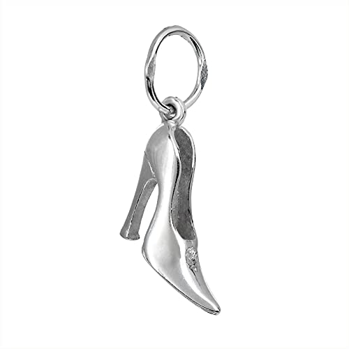 NKlaus High Heels Schuhe 925 Sterlingsilber Kettenanhänger Weiß Zirkonia Sandaletten 8015 Cover