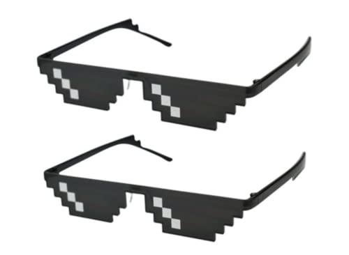 Image of Thug Life Sunglasses Pixel Gangsta Life Funny Novelty Shades