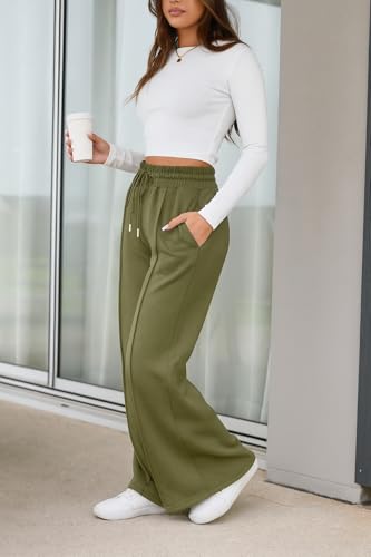 Image of Q - RIOUS Women's Wide Leg Drawstring Relaxed Fit Trouser