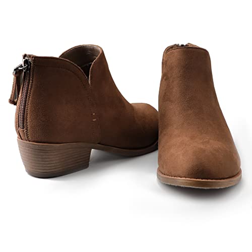 Ankle Boots for Women.Women's Low Heeled Booties.Fashion Thick Heel Design2