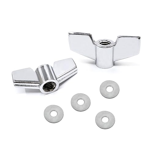 FUNOMOCYA Fit Cymbal Accessories Set Felt Washers Sleeves Wing Nuts for Electronic Drums Silver Grey