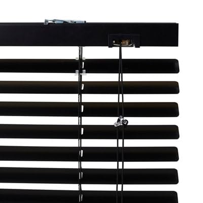 GoodHome Store vénitien Colours Studio Aluminium Noir 180 x 180 cm