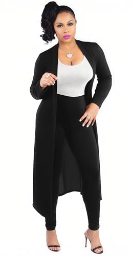 Image of Max2co Women 2 Piece Outfits Floral Long Sleeves Open Front Cardigan Cover up with Leggings High Waist Long Pants Set