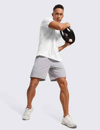 Image of CRZ YOGA Linerless Workout Shorts 7'' | Lightweight, Quick Dry, Running, Pockets, for Men