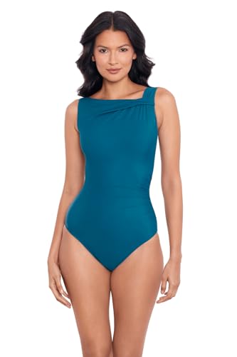 Miraclesuit Women's DD-Cup Swimwear Rock Solid Avra Underwire Tummy Control One Piece Swimsuit