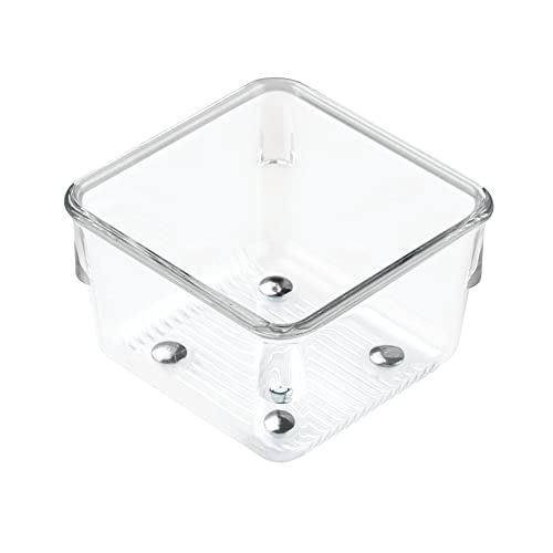 Image of Interdesign Linus Plastic Drawer Organiser, Clear | For Utensils, For Tools, For Gadgets