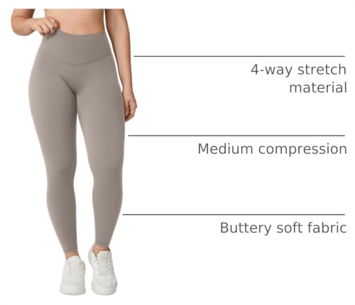 Image of UNISSU Hugcurve No Front Seam High Waisted Workout Leggings for Women Buttery Soft Yoga Pants Gym Athletic Tights - 25''