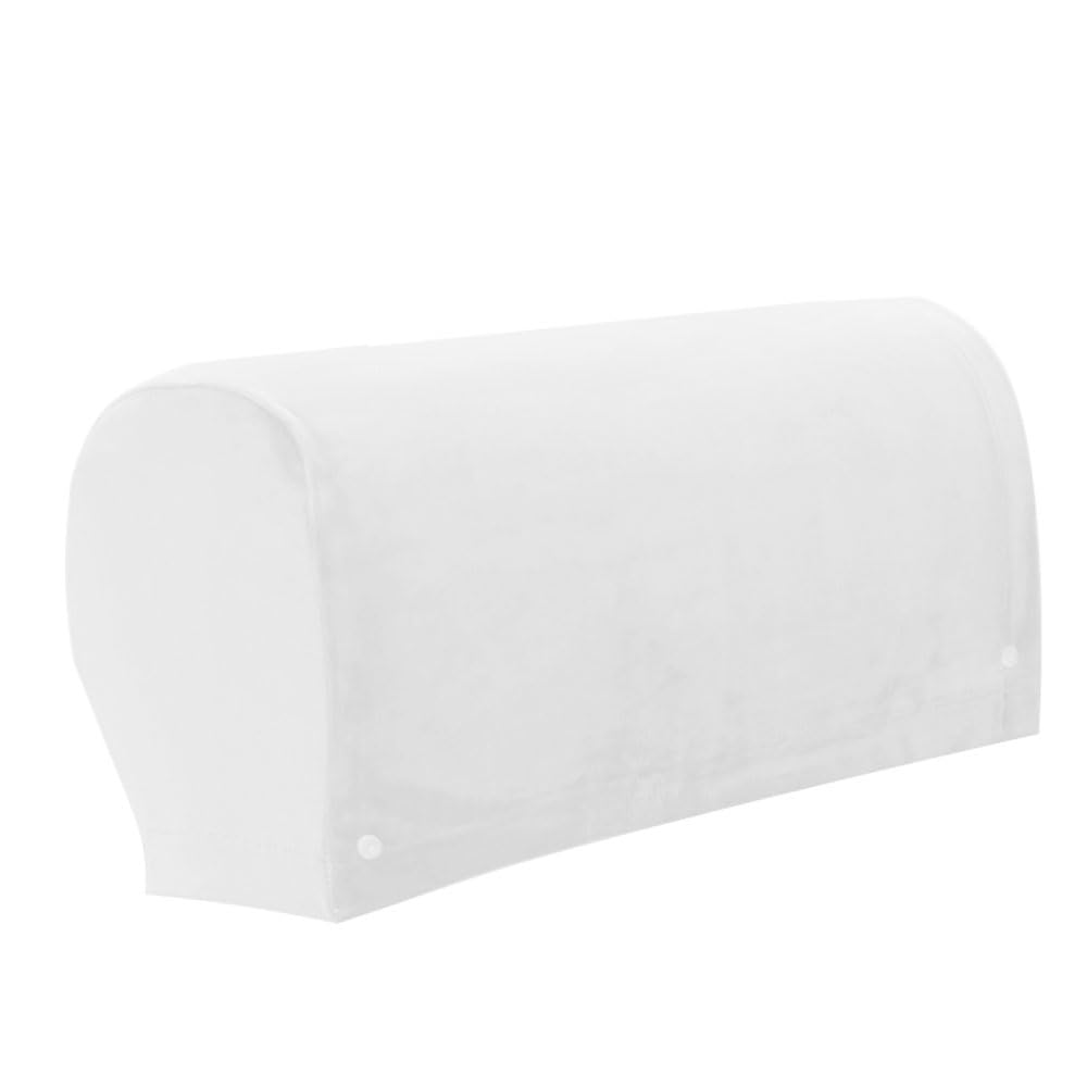FANSU Housse de Fauteuil Inclinable et Canapé, Lot de 2 Extensible Couvre Accoudoirs - Protection Antidérapante pour Accoudoir de Canapé, Housses d'accoudoir pour Salon Sofa (Blanc
