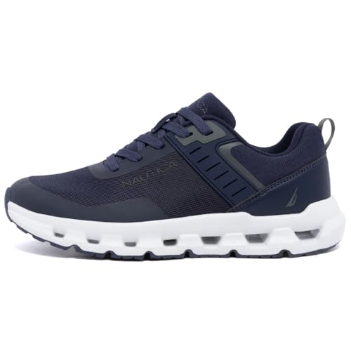 Image of Nautica Mens Running Sneakers Sport Fashion Lace-Up Athletic Soft Shoes for Gym Tennis Men - Cushioned, Breathable, Lightweight & Comfortable