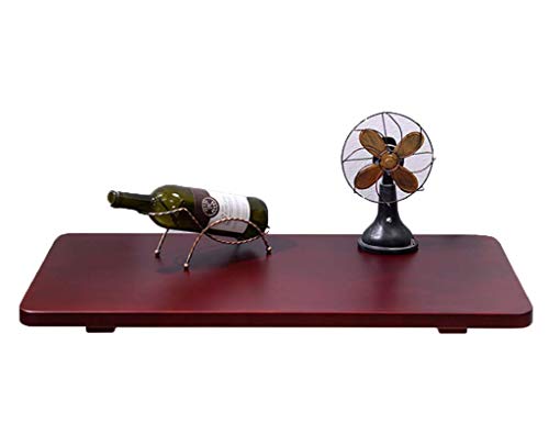 Folding Wall-Mounted Drop-Leaf Table, Computer Desk Children Table Desk, Kitchen Dining Table for Narrow Space, Red-Brown (Size : 80x30cm)