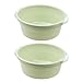 Cabilock Bucket Washing Basins 2pcs Plastic Bathroom Large Foot Simple Basin Wash Home Green Size Household Classical Wash Basin Plastic Tub Foot Soak Tub Foot Soak Tub Foot Soak Tub Foot Soak Tub