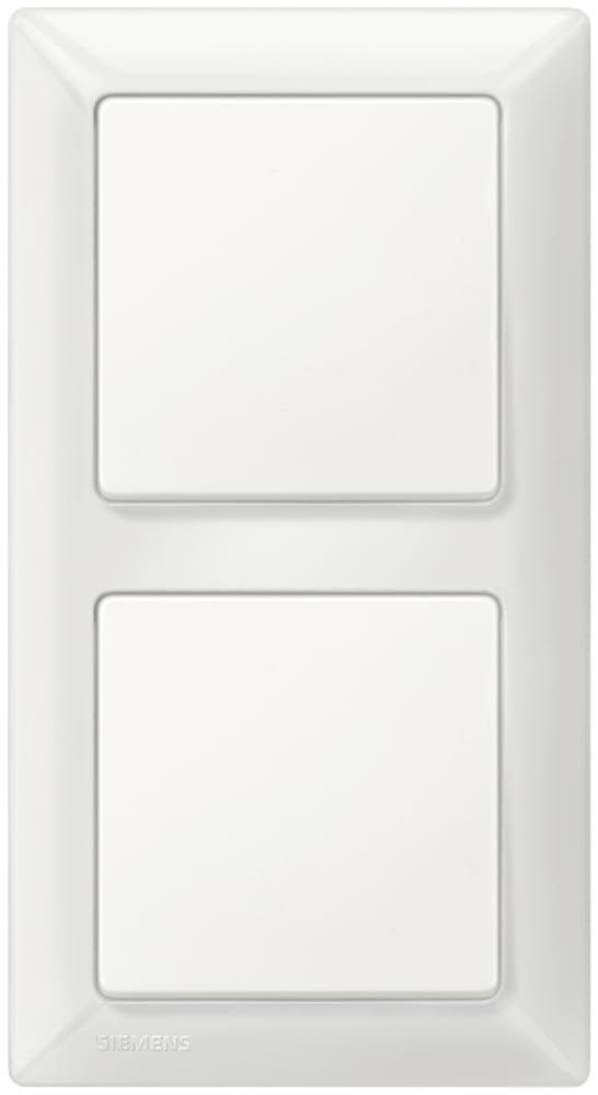 Siemens DELTA Profil Wippe 2-fach Weiß – Titanweiß, Für Schalter/Taster, 65x65mm