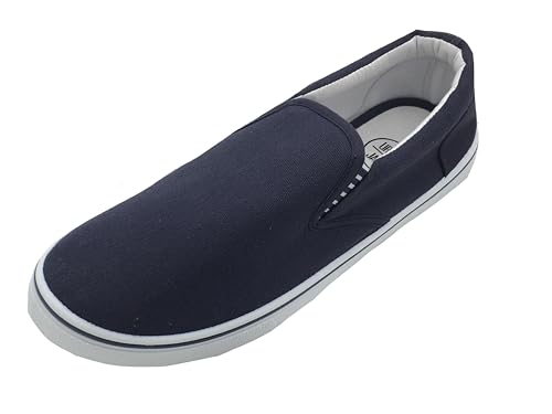 GladRags Herren-Sommerschuhe aus Segeltuch, Gr. 40-46, navy, 42 1/3 EU